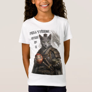 Russisch Blauwe Samurai Kat T-shirt