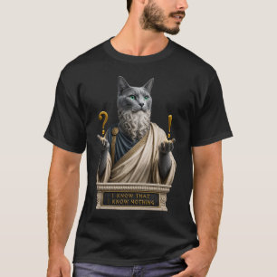 Russisch Blauwe Socrates Kat T-shirt