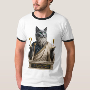 Russisch Blauwe Socrates Kat T-shirt