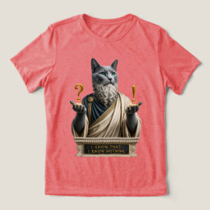 Russisch Blauwe Socrates Kat Tri-Blend Shirt