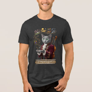 Russisch Blauwe Vivaldi Kat: Een Levendig Erfgoed Tri-Blend Shirt