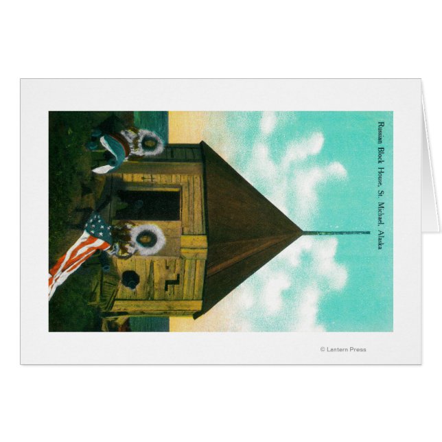 Russisch Blok House in St. Michael, Alaska (Voorkant Horizontaal)