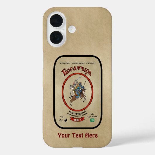 Russisch Bogatyr Beer Case-Mate iPhone Case (Achterkant)