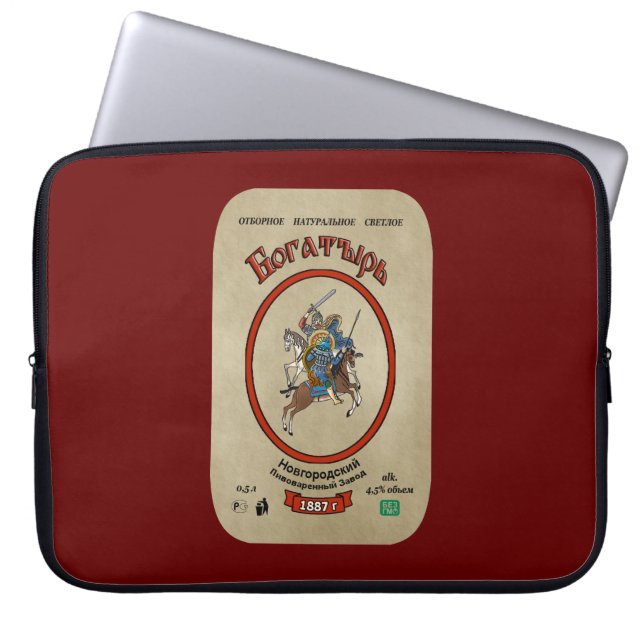 Russisch Bogatyr Beer Laptop Sleeve (Voorkant)