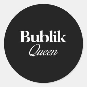Russisch Bublik-shirt vrouwen mannen kinderen jong Ronde Sticker