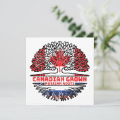 Russisch-Canadese vlag voor boomstammen Kaart (Staand voorkant)