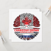 Russisch-Canadese vlag voor boomstammen Kaart (Voorkant / Achterkant in situ)
