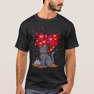 Russisch Dierenvriend met blauw katje Val T-shirt