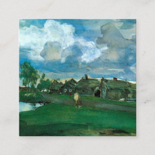 Russisch dorp Valentin Serov Informatiekaartje