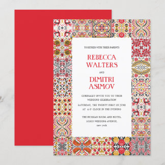 Russisch Folk Art Khokhloma-grenshuwelijk Kaart