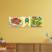 Russisch frambozenetiket canvas afdruk (Insitu (Woonkamer))