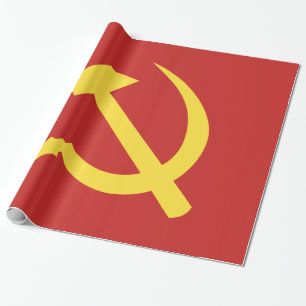 Russisch hamer- en sikkelglanswerkpapier cadeaupapier
