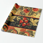 Russisch hohloma-pakpapier cadeaupapier (Uitgerold)