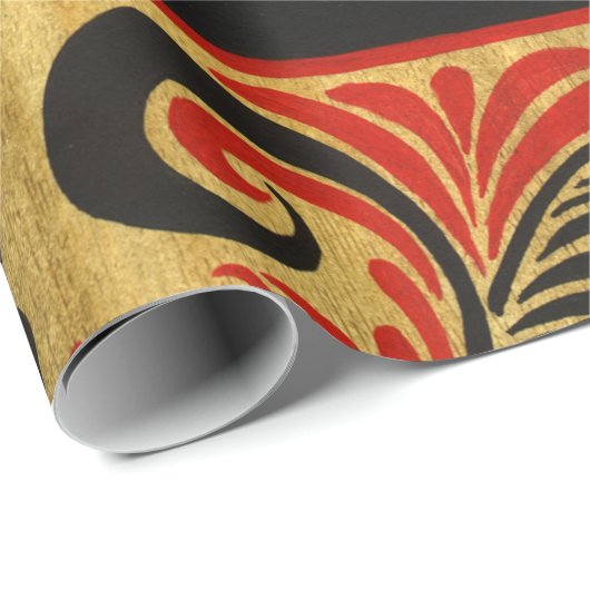 Russisch hohloma-pakpapier cadeaupapier (Rol Hoek)