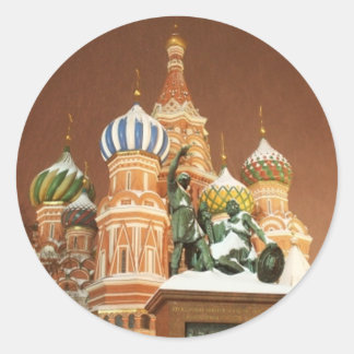 Russisch kathedraal ronde sticker