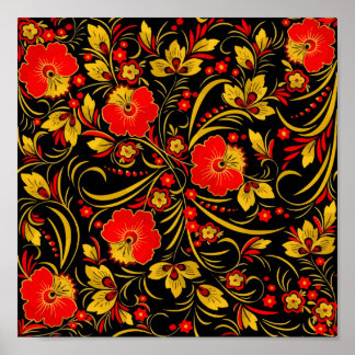 Russisch khokhloma poster