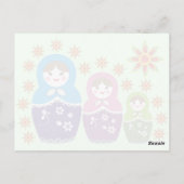 Russisch Matryoshka Dolls Briefkaarten (Achterkant)