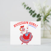 Russisch meisje! briefkaart (Staand voorkant)