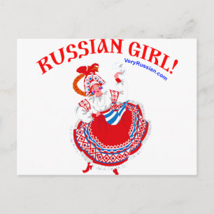 Russisch meisje! briefkaart