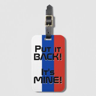 Russisch nationaal vlaggen Funny Patriotic Bagagelabel
