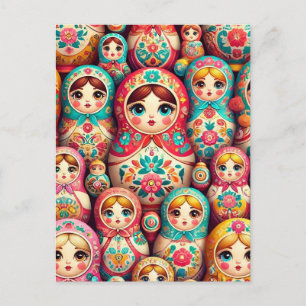 Russisch nestpop briefkaart