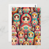 Russisch nestpop briefkaart (Voorkant / Achterkant)