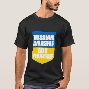 Russisch oorlogsschip, ga zelf naar de vlag t-shirt