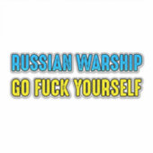 Russisch oorlogsschip gaat uzelf sticker (Voorkant)