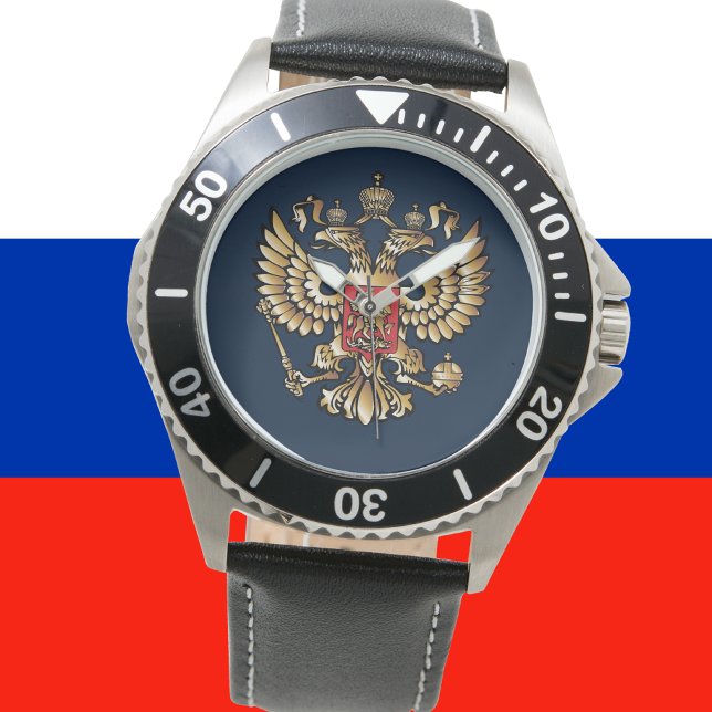 Russisch-orthodoxe Amerikaanse vlag Horloge (Creator heeft geüpload)