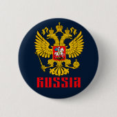 Russisch-orthodoxe Amerikaanse vlag Ronde Button 5,7 Cm (Voorkant)