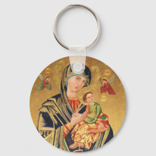 Russisch-Orthodoxe icoon - Maagd Maria en kindje J Sleutelhanger
