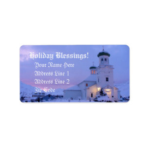 Russisch-orthodoxe kerk in kerstavond etiket