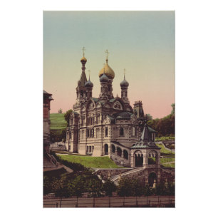 Russisch-Orthodoxe Kerk in Moskou Perfect Poster