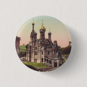 Russisch-orthodoxe Kerk in Moskou Ronde Button 3,2 Cm