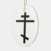 Russisch-orthodoxe kruis keramisch ornament (Links)