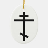 Russisch-orthodoxe kruis keramisch ornament (Voorkant)