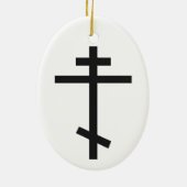 Russisch-orthodoxe kruis keramisch ornament (Achterkant)