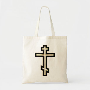 Russisch orthodoxe kruis tote bag