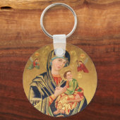 Russisch orthodoxe Pictogram - Maagd Maria en baby Sleutelhanger (Voorkant)
