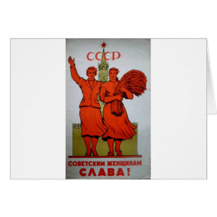  Russisch Poster "Sovjetvrouw"