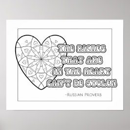 Russisch Proverb Coloring Poster