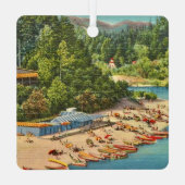  Russisch rivierstrand Metalen Ornament (Achterkant)