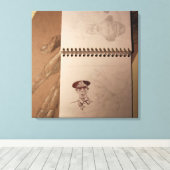 Russisch soldaat schetsboek Canvas (Insitu (Houten vloer))