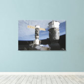 Russisch Soyuz en Progress-ruimtevaartuigen Canvas Afdruk (Insitu (Houten vloer))
