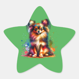 Russisch Speelgoed hond Ster Sticker