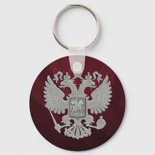 Russisch symbool rode dubbele arend sleutelhanger