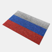 Russisch Vlag Glitter Welkom thuis Deurmat (Schuin)