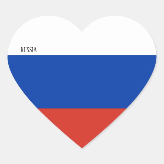Russisch vlaggenpatriottisch hart sticker (Voorkant)