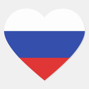 Russisch vliegend hartstik hart sticker