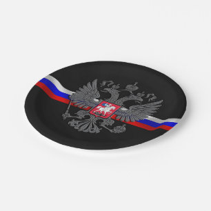 Russisch wapenschild papieren bordje